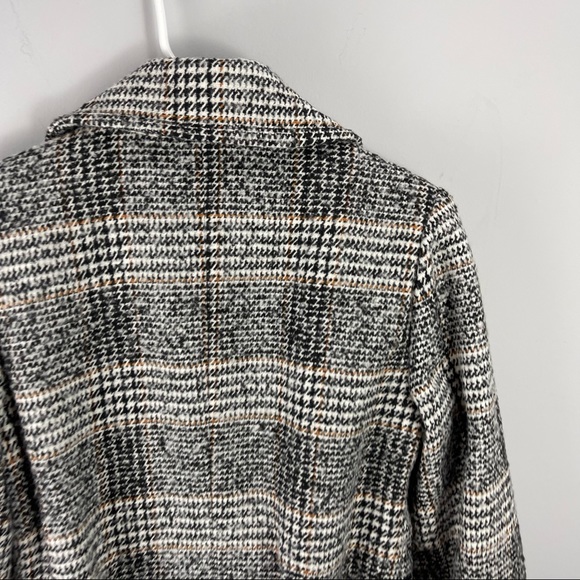 Maralyn & Me Tweed Plaid Peacoat Jacket Grey Multicolor Button Front Sz S - Picture 4 of 6